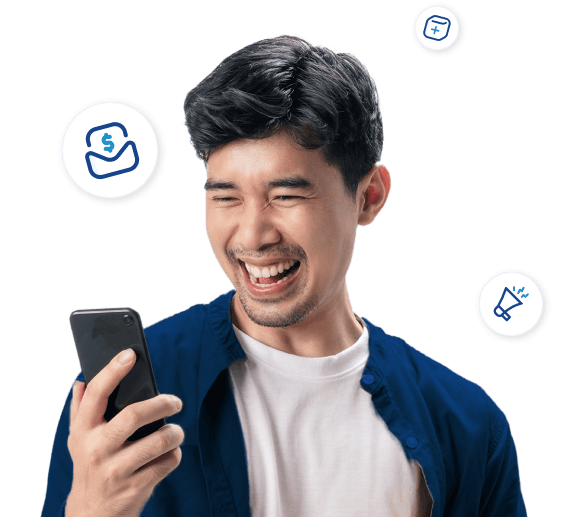 Person using mobile phone