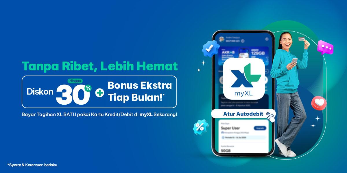 Bayar Tagihan XL SATU Pakai Kartu di myXL, Untung Lebih Banyak!