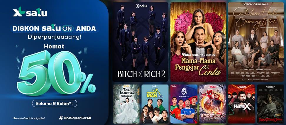 Diskon SATU ON 50% Anda Diperpanjang Sampai 6 Bulan!