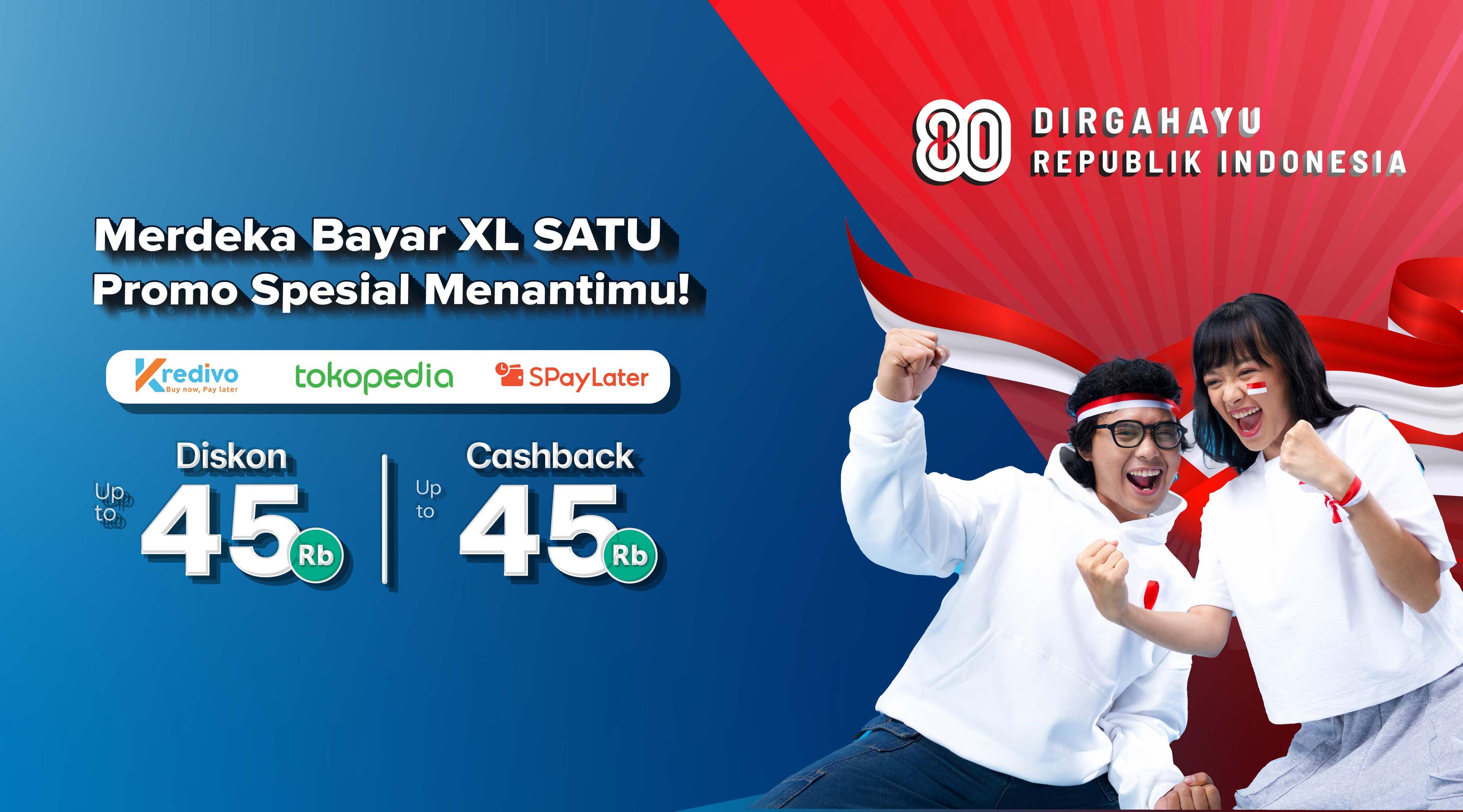 Bulan Agustus Full Diskon & Cashback untuk Tagihan XL SATU Anda!
